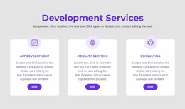 Our Development Services Theme Layout Functionality