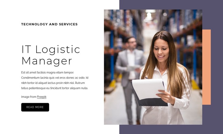 IT Logistic manager CSS Template