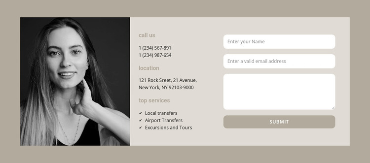 Manager contact form WordPress Theme