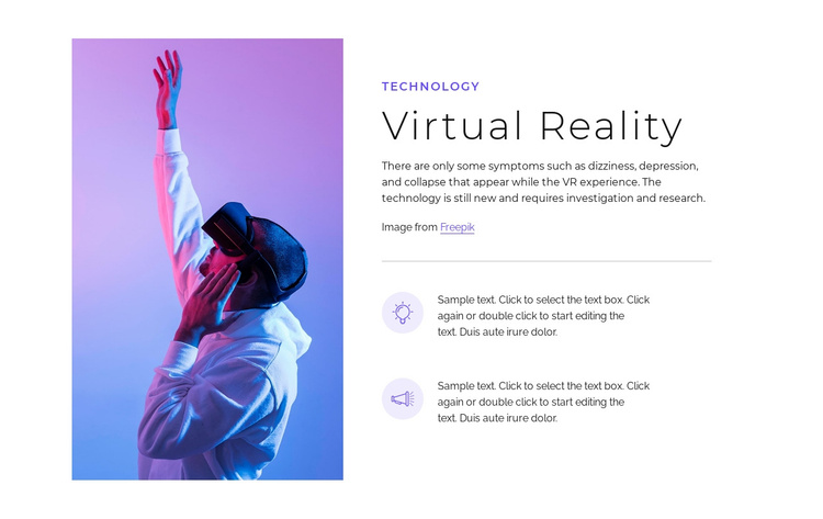 VR technology Joomla Template