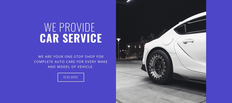 We provide car services Joomla Page Builder