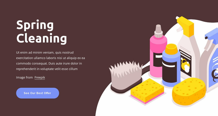 Spring cleaning Website Mockup