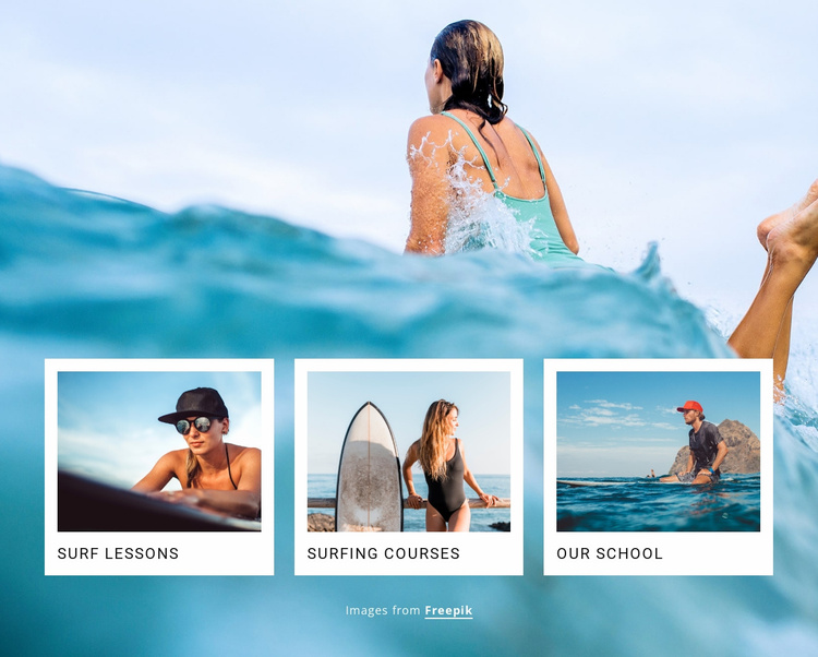 Sport surf club Website Template