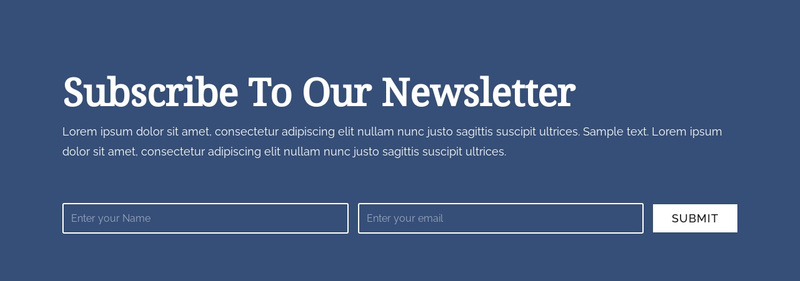 Subscribe to our newsletter Web Page Design