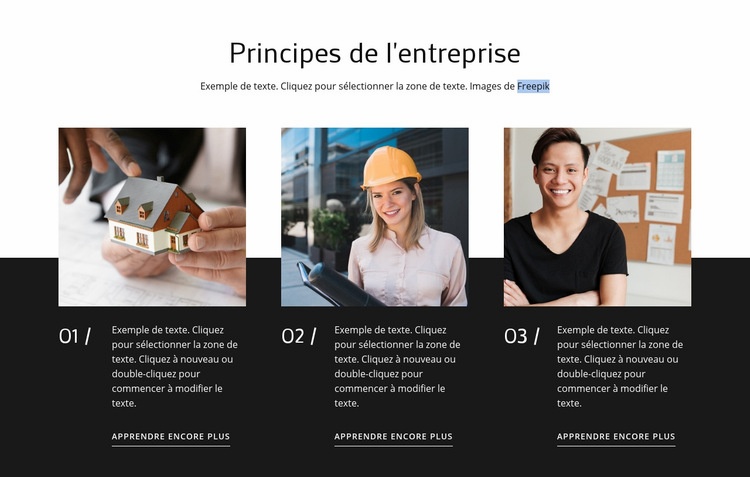 Nos Valeurs Et Principes Modele Html