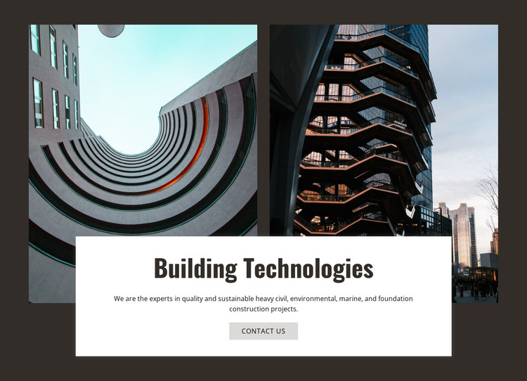 Building technologies and innovation  HTML Template