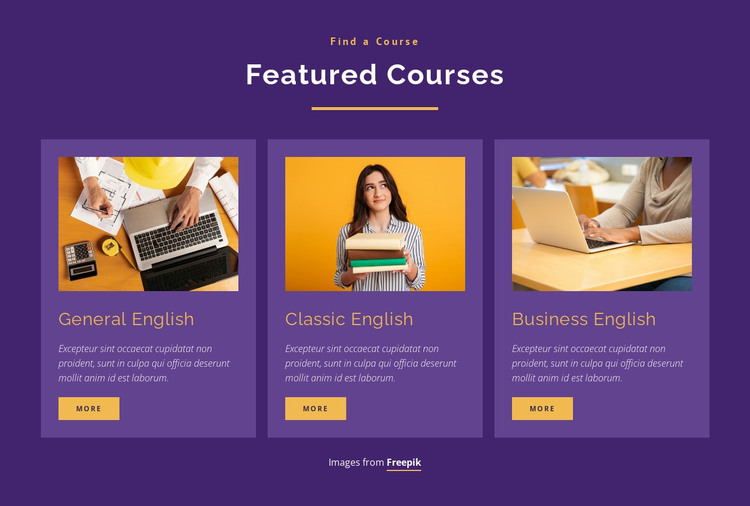 English education class HTML Template