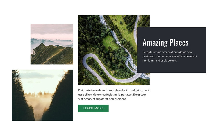 Breathtaking places HTML Template
