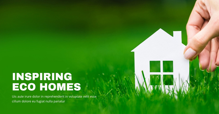 Inspiring eco homes Website Template