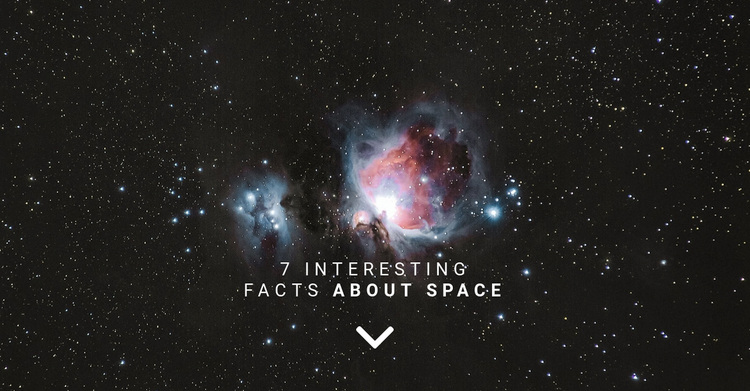 Facts about space  Website Design
