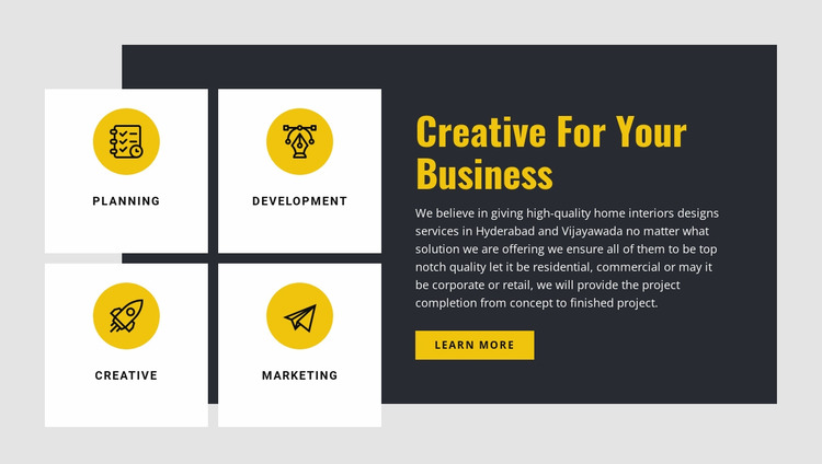 Creative for Your Business Html Website Builder