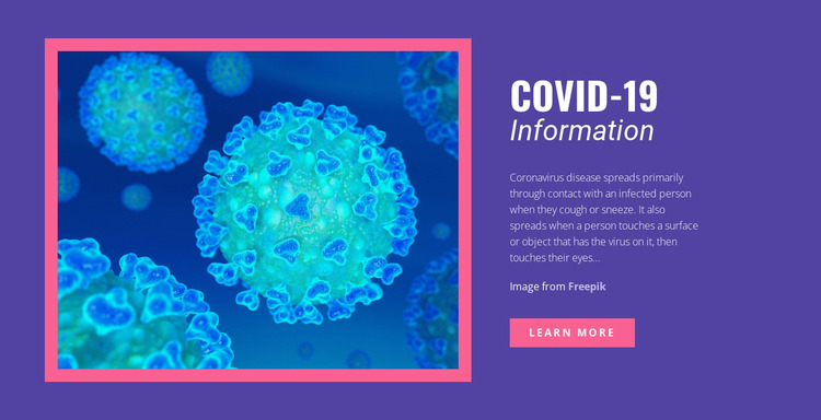 COVID-19 Information WordPress Website Builder