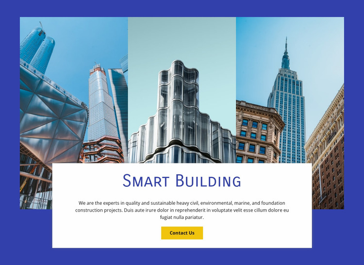 Smart Building Technologies Website Mockup