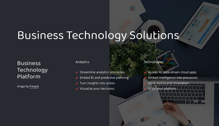 Business technology platform WordPress Website Builder