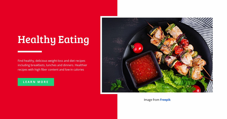 Healthy And Yummy Eating Website Template