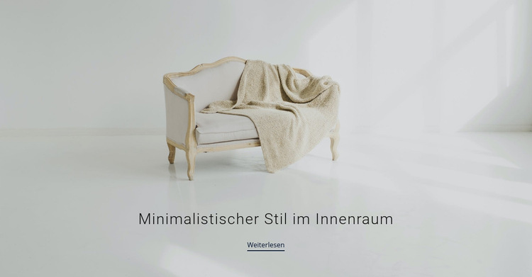 Minimalistischer Stil Im Innenraum Website Vorlage