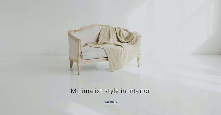 Minimalist style in interior Website Builder Software