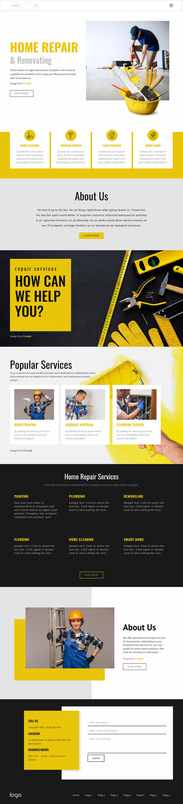Home renovating technology Website Builder Templates