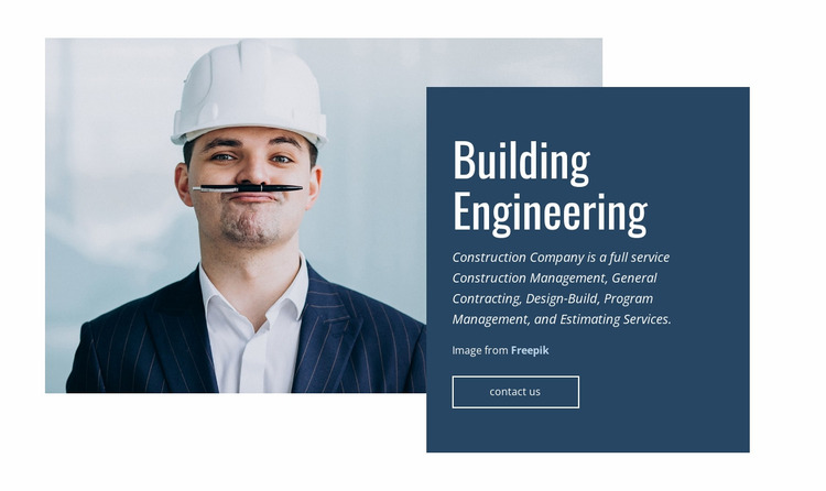Building Engineering Website Mockup