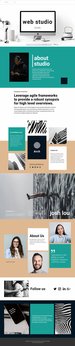 Ideas in creative portfolio Website Template