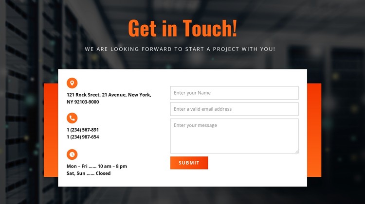 Get in Touch Static Site Generator