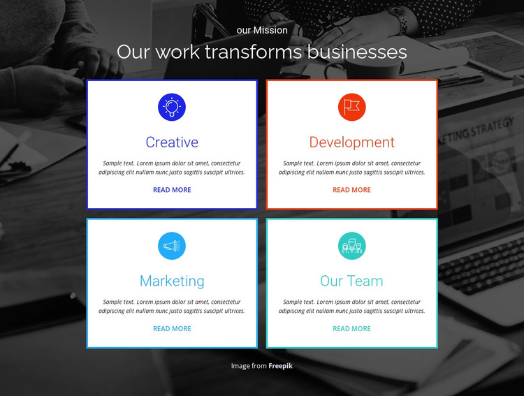 Our Work Transforms your Business WordPress Theme