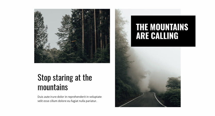 Mountain and nature WordPress Website Builder