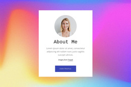 About Me HTML Template