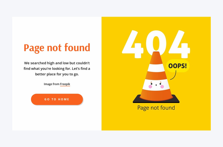 Oops, 404 page not found WordPress Website Builder