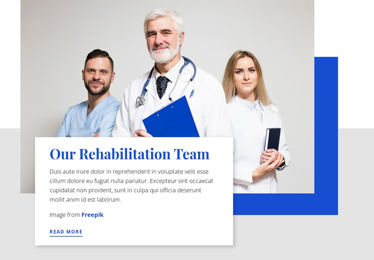 Our Rehabilitation Team HTML Template