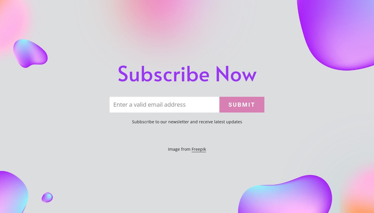 Subscribe form on abstract background Template