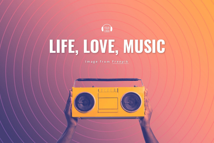 Life, love, music HTML5 Template