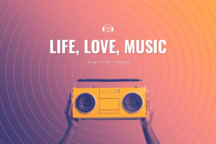 Life, love, music WordPress Website Builder