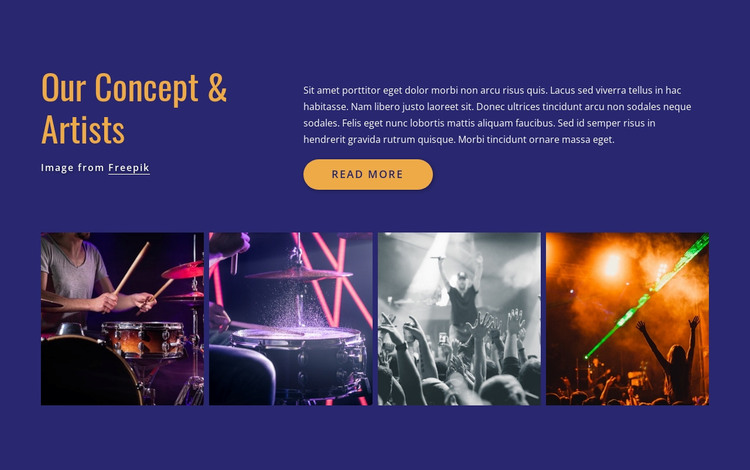 Our concerts and artists WordPress Theme