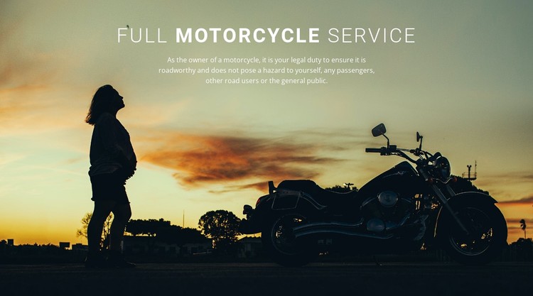 Full motorcycle services CSS Template