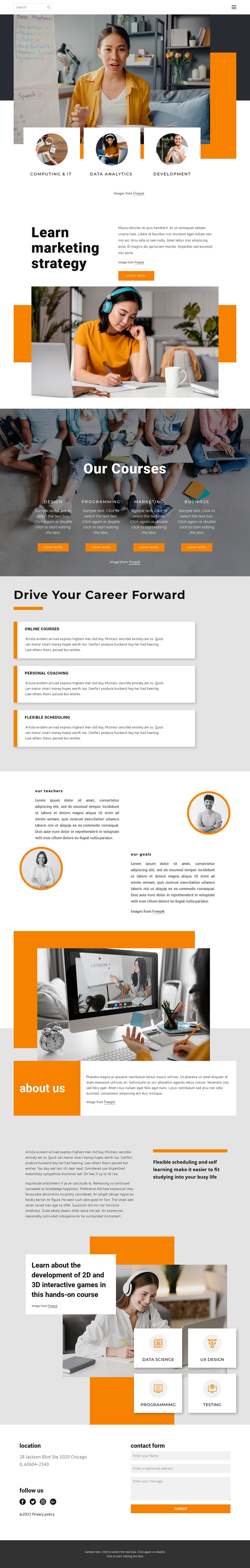 Online Finance Courses HTML Template