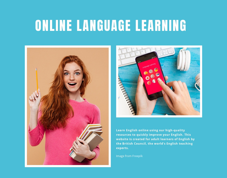 Online English Learning Website Design