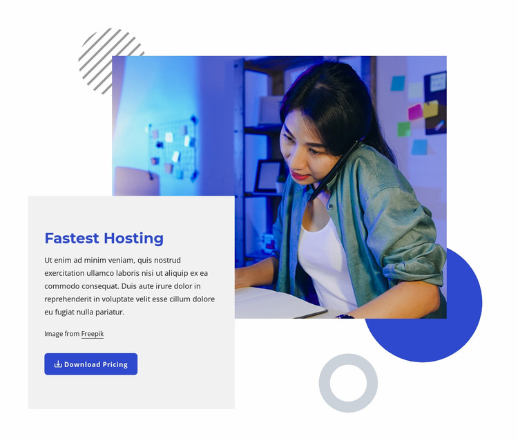 Fastest hosting Website Mockup
