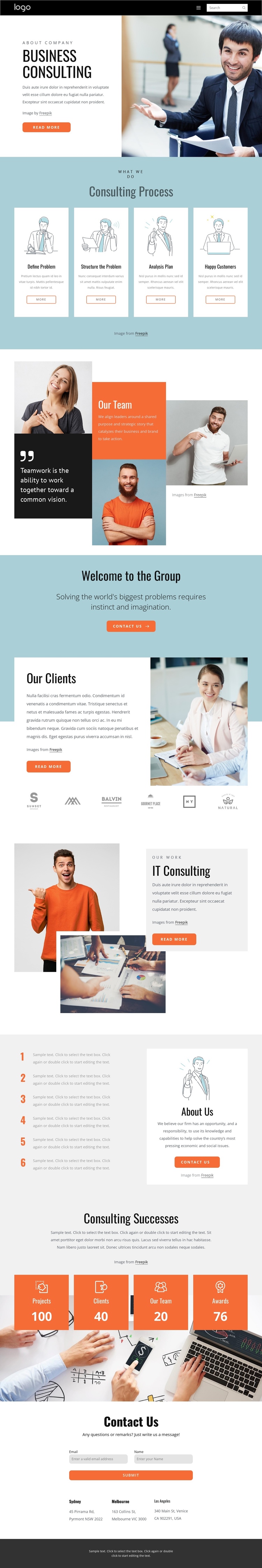 Consulting group Website Builder Software