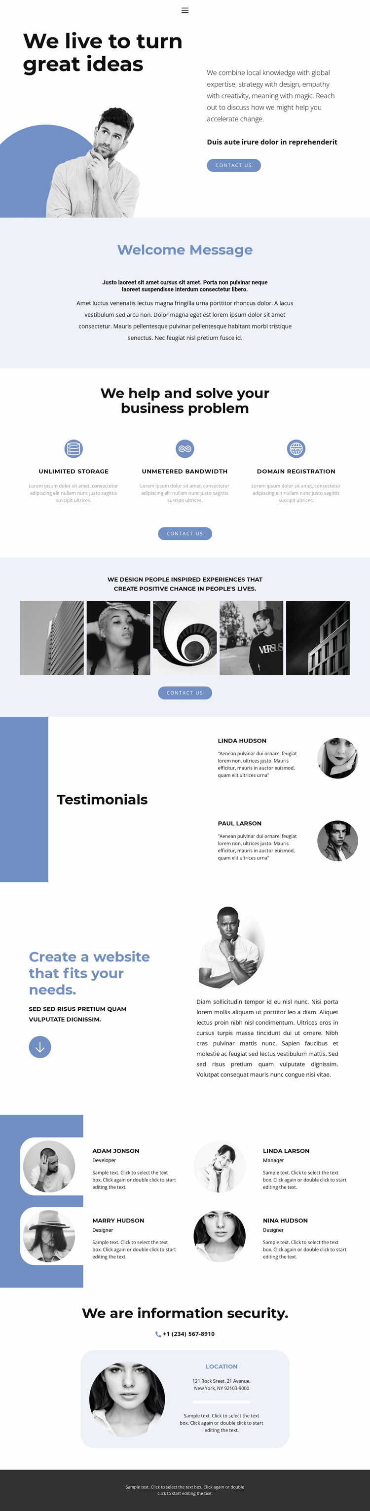 The embodiment of bold ideas Website Builder Templates