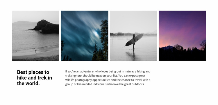 Best places in photo Website Template