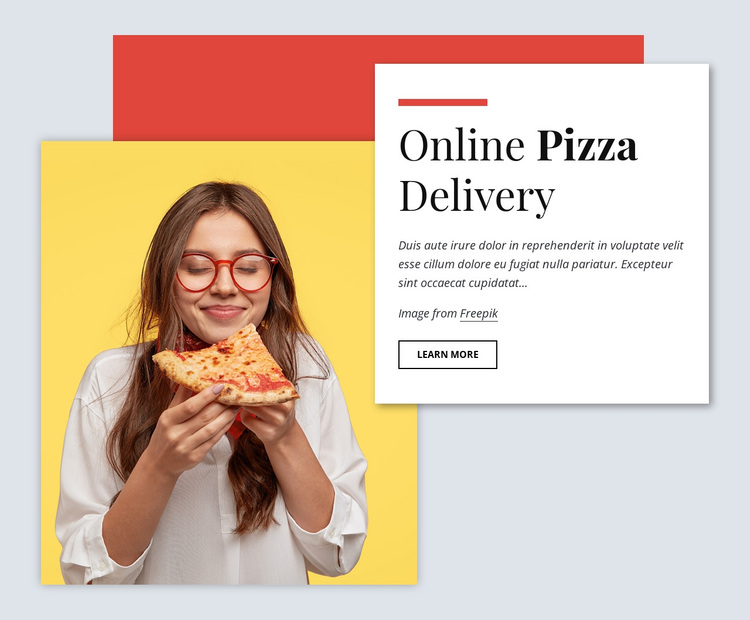 Online pizza delivery Joomla Page Builder
