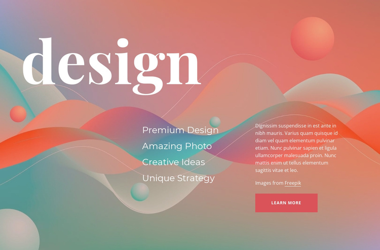 Creative designing One Page Template