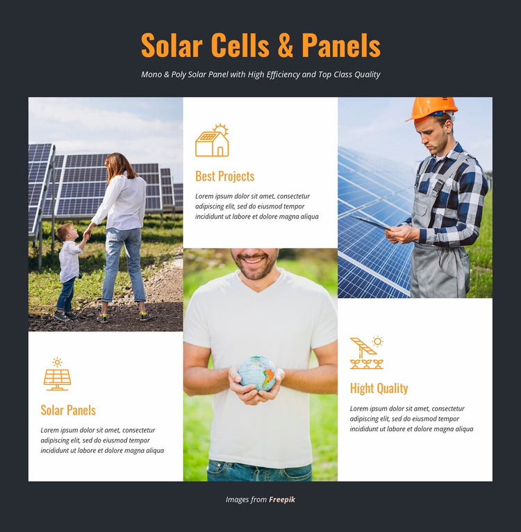 Solar Cells & Panels Website Template