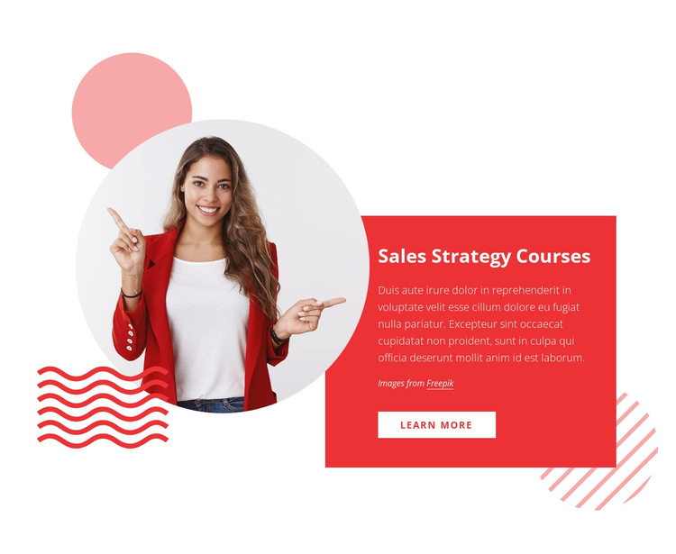 Sales strategy courses HTML5 Template