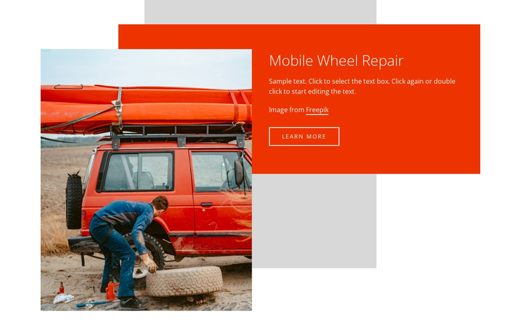 Mobile wheel repair One Page Template