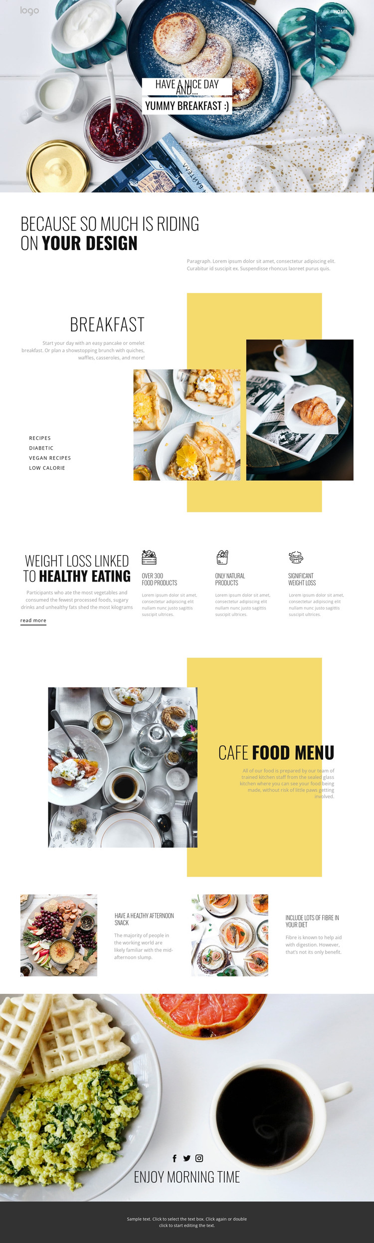 Healthy way of eating food HTML Template