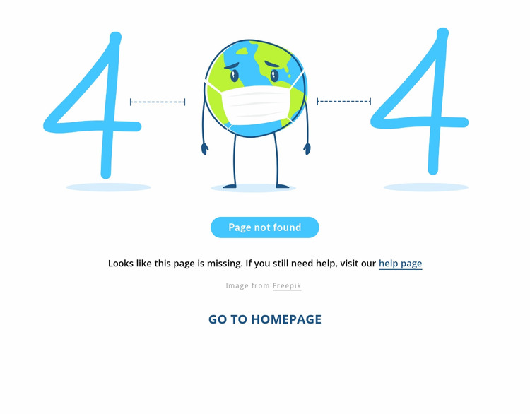 Funny 404 page Html Website Builder