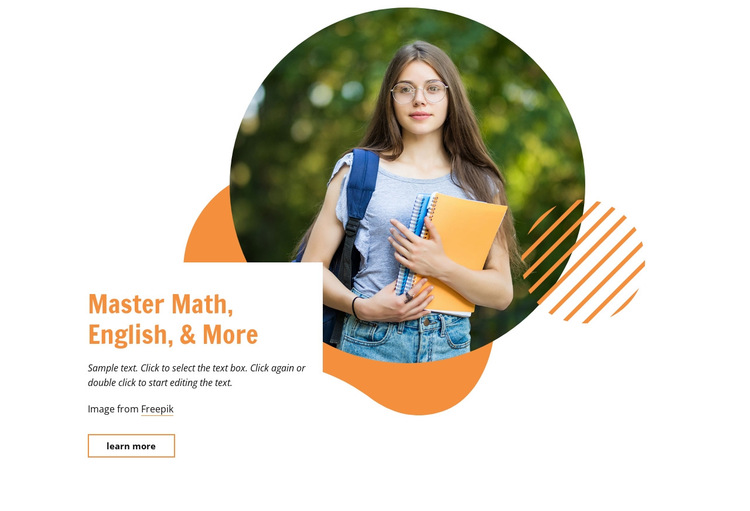 Master math, english and more HTML5 Template