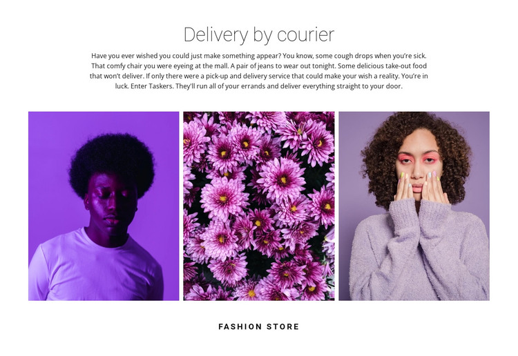 Gallery in purple tones WordPress Theme
